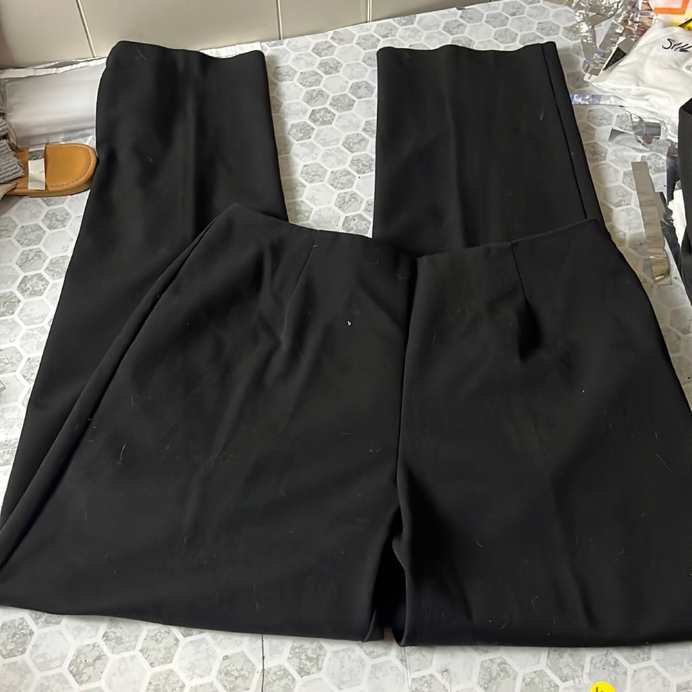 Black Straight-Leg Women's Pants